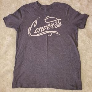 Gray cursive Converse tshirt